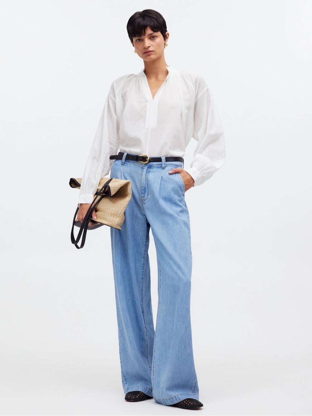 Madewell Top S Boho White